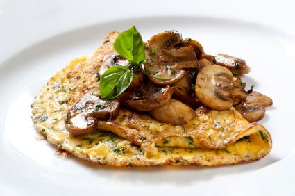 La bonne recette Omelette champignons fromage de Cuisinessaine - CUISINESSAINE