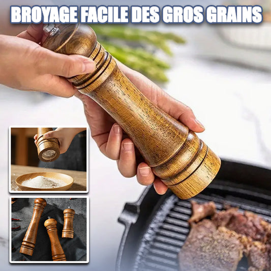 Moulin à sel et poivre | Grain de bois élégant™